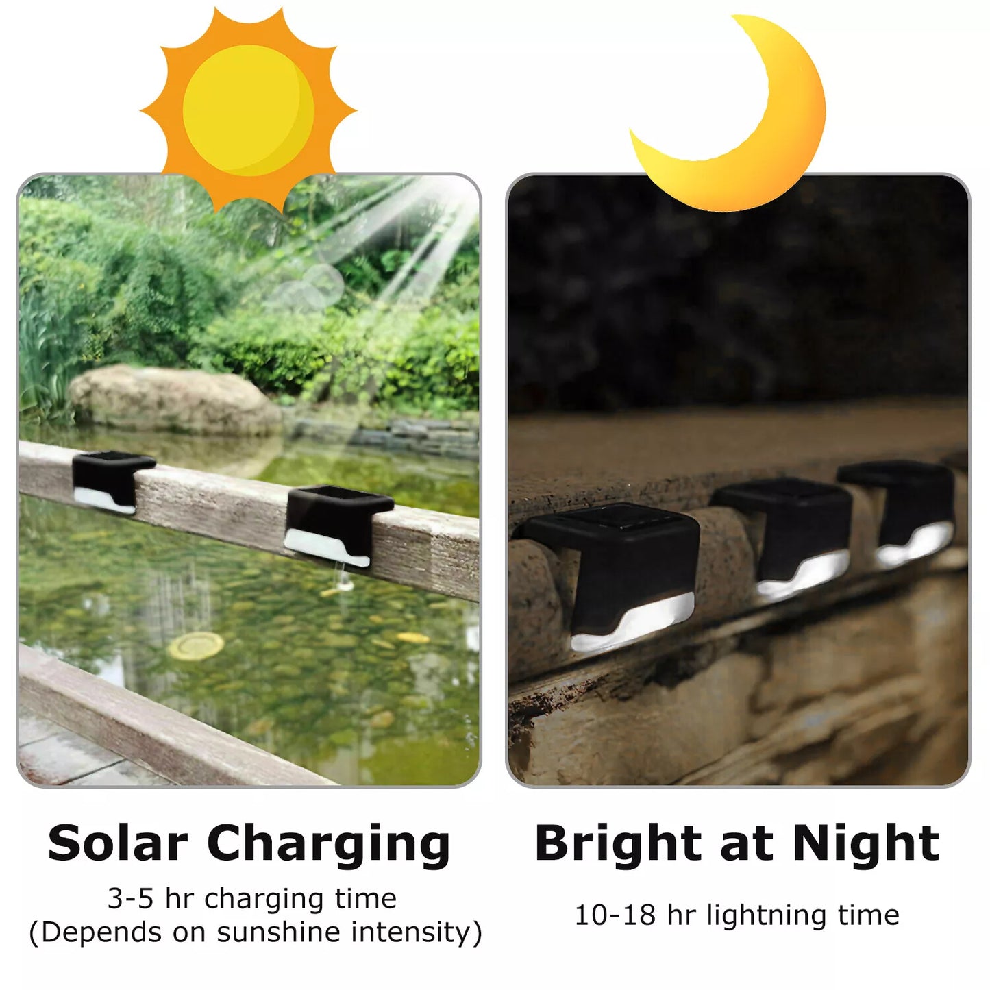 VeloraHome™ Solar Deck Step Lights – 4 Pack